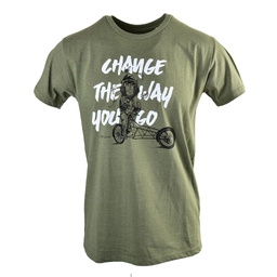 [OG-0003400-F114-G79] ELIAN T-Shirt - Change the way you go (Olive, Small)